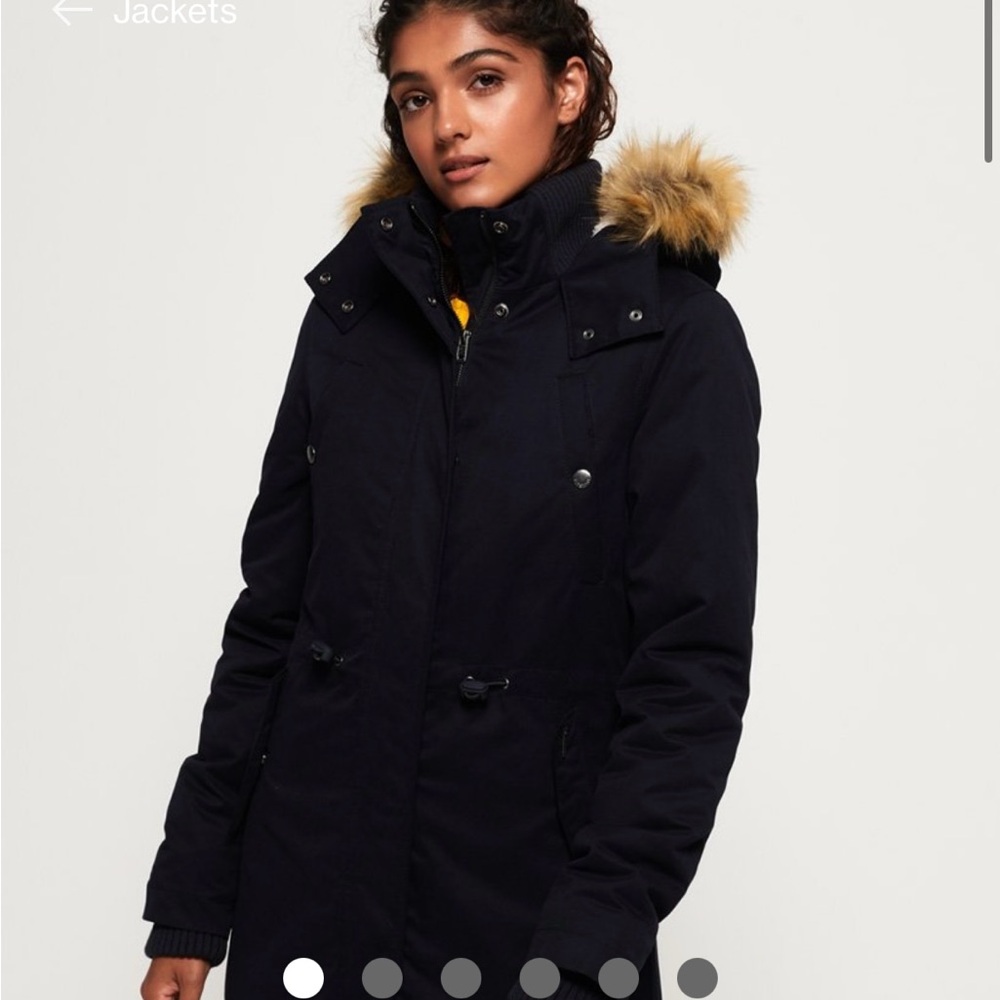Superdry Model Microfibre Dark Forest Green Jacket US 2